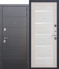 Входная металлическая дверь 10,5 см Чикаго Царга Лиственница беж с МДФ панелями